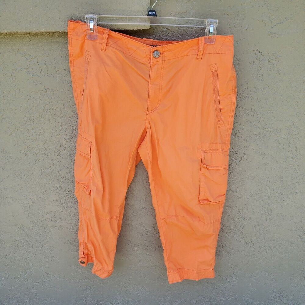 LRL Lauren Jeans Co. Womens Casual Pants Size 14 Orange 34"L 18"W 100% Cotton